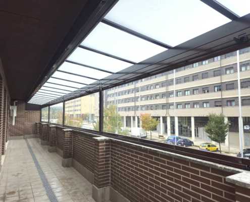Cerramiento de terraza exterior en aluminio