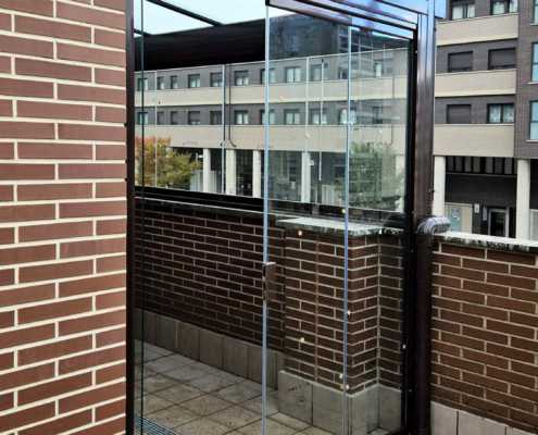 Cerramiento de terraza exterior en aluminio